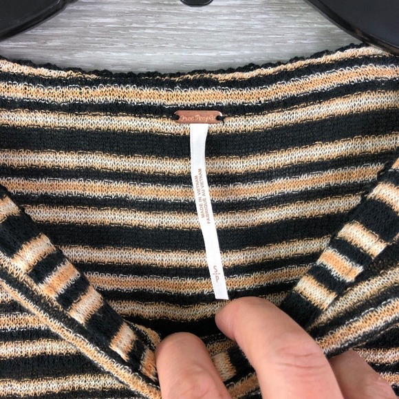 Free People Womens Take One for The Team Striped Short T-Shirt Size Smal… - Picture 6 of 8